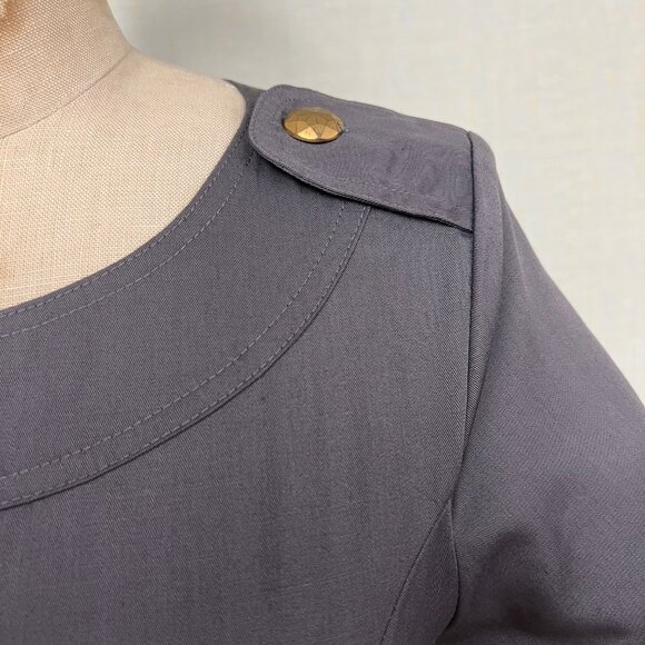 NWT Deadstock 2000s Designer Suzabelle Retro Gray Pencil Dress - Picture 3 of 6